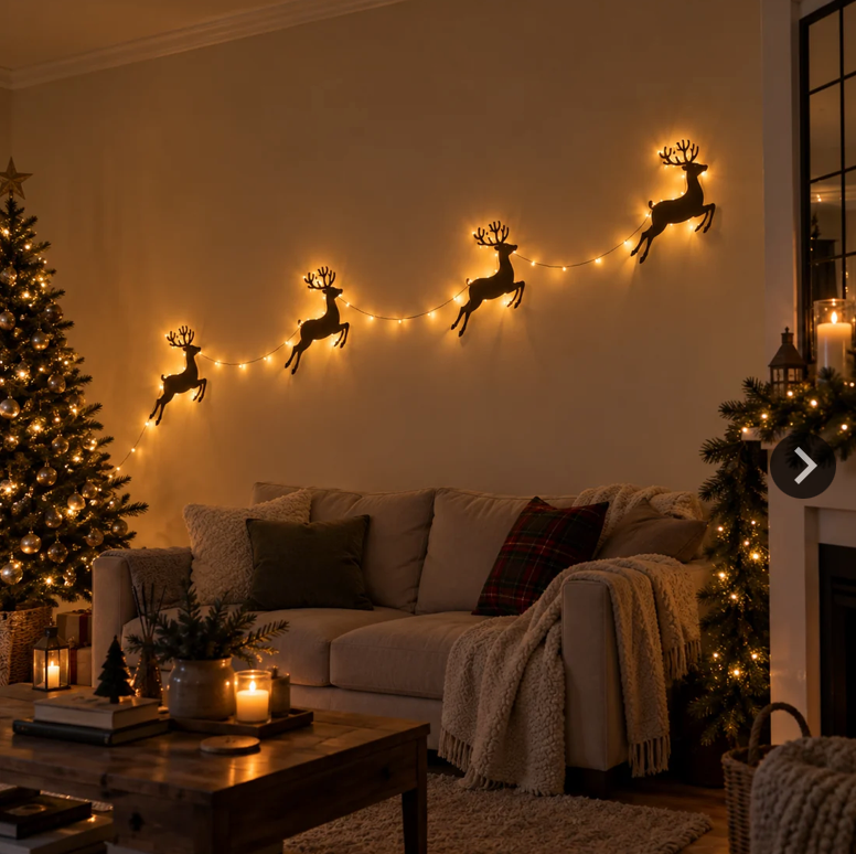 Housemas™ LED Reindeer Wall Set