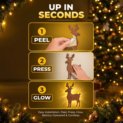 Housemas™ LED Reindeer Wall Set