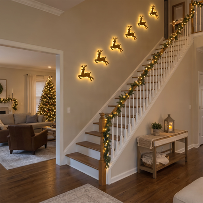 Housemas™ LED Reindeer Wall Set